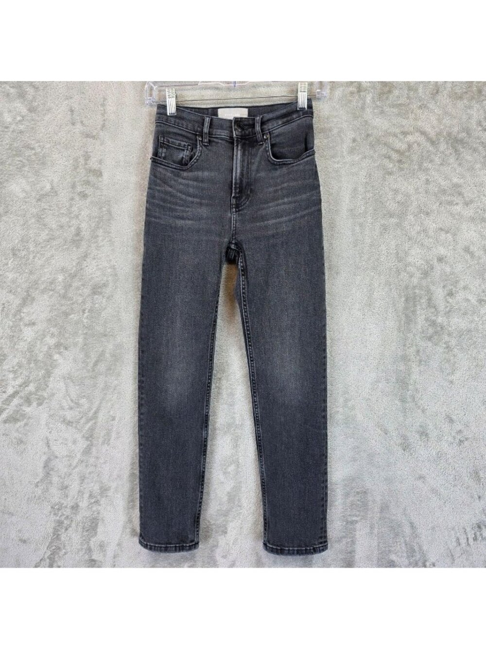 Everlane The Cheeky Jean Jeans Womens 24 Charcoal High Rise Slim Straight Denim